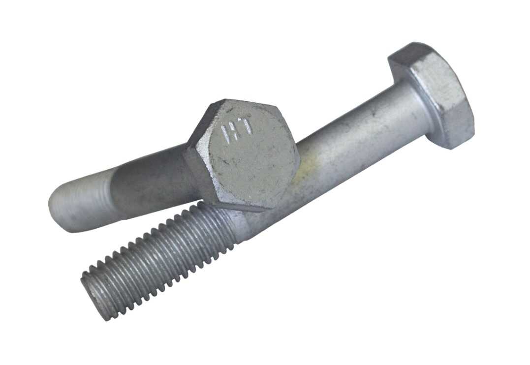 Болт шестигранний M8x25 8.8 прямий шліц (PL) цинк